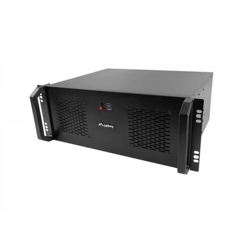 Rack korpusas LANBERG SC01-3504-10B, 1x 3.5 colio + 1x 2.5 colio lizdai, 7 išplėtimo lizdai, 2x 120mm priekiniai ventiliatoriai, USB2.0