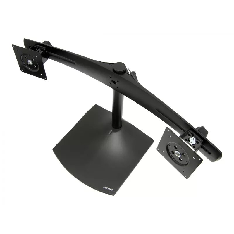 Ergotron DS100 - stovas - horizontalus - skirtas 2 LCD ekranams - aliuminis, plienas - juodas - ekrano dydis: iki 61 cm (iki 24 colių)