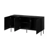 SIENA komoda 150.5x40x75 matinis juodas