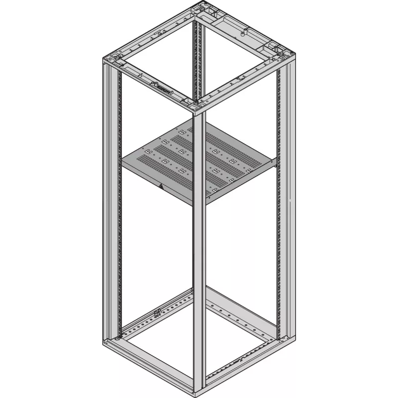 Schroff 19SHELF STAT.600W 740D RAL7021 (27230165)