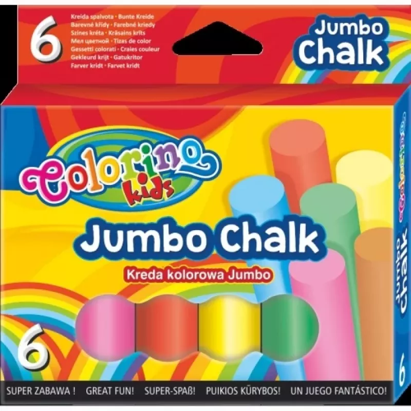 Colorino Kids JUMBO Spalvotos kreidelės 6 spalvos