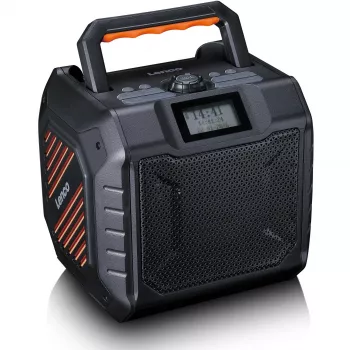 Nešiojamasis skaitmeninis radijas Lenco ODR-160GY pilkas FM/AM su skaitmeniniu imtuvu ir kompaktišku dizainu