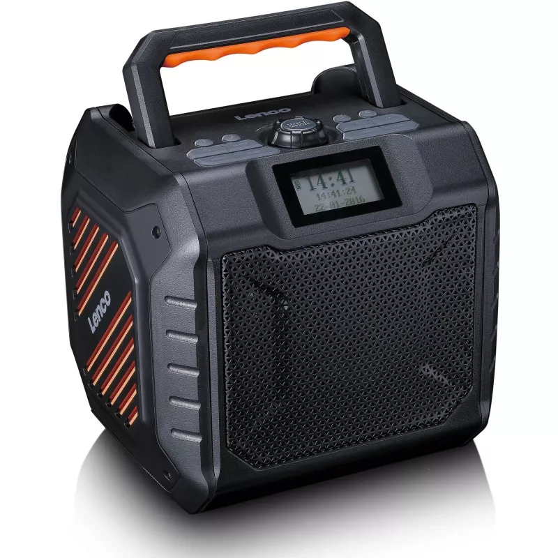 Nešiojamasis skaitmeninis radijas Lenco ODR-160GY pilkas FM/AM su skaitmeniniu imtuvu ir kompaktišku dizainu