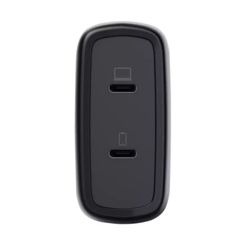 Trust Maxo 65W 2 prievadų USB-C GaN įkroviklis, greitas įkrovimas, juodas