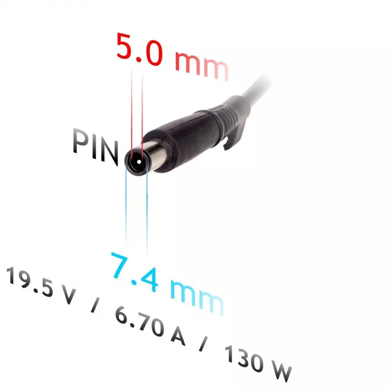 Maitinimo adapteris Akyga AK-ND-57 nešiojamiesiems kompiuteriams 19,5 V 130 W 6,7 A, įėjimas 100–250 V, skirtas vidaus patalpoms, juodas
