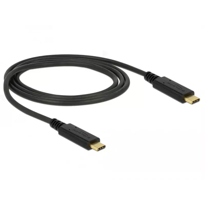 USB laidas DeLOCK 85531 USB 3.2 Gen 2 1m USB C juodas