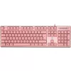 Deltaco GAM-021-RGB-P-DE - pilno dydžio (100%) - USB - membraniniai klavišai - QWERTZ - Rožinė