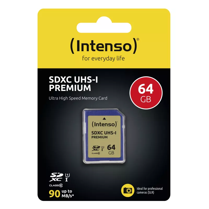Atminties kortelė Intenso 64GB SDXC UHS-I Class 10 3421490