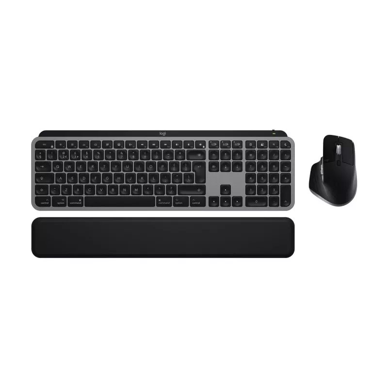 Logitech MX Keys S Combo for Mac, belaidis, DE išdėstymo klaviatūros ir pelės rinkinys, optimizuotas macOS mygtukams ir funkcijoms