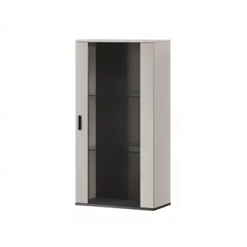 Sieninė spintelė cama meble S2 SOHO 60x29x112 cm — kašmyras/juoda