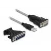 DeLOCK adapteris USB 2.0 Type-A į nuoseklųjį RS-232 D-Sub 9 + D-Sub 25