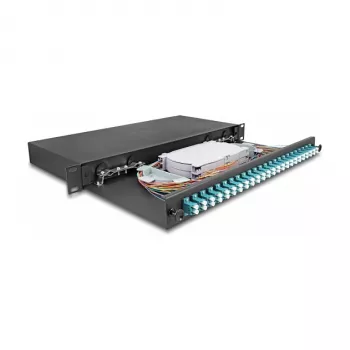 Šviesolaidžių sujungimo dėžutė DeLOCK 67010 Juoda Metalas 482x220x44mm