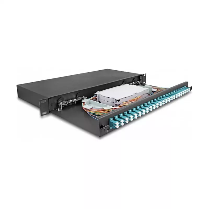 Šviesolaidžių sujungimo dėžutė DeLOCK 67010 Juoda Metalas 482x220x44mm