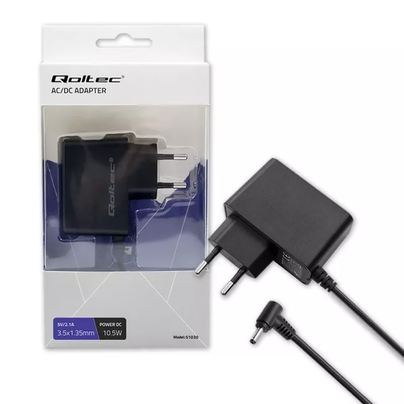 Qoltec maitinimo adapteris Wtyczkowy 10.5W 5V 2.1A 3.5*1.35
