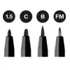 Flomasteris Faber-Castell 167153 — flomasteris, juodas, vienas vienetas