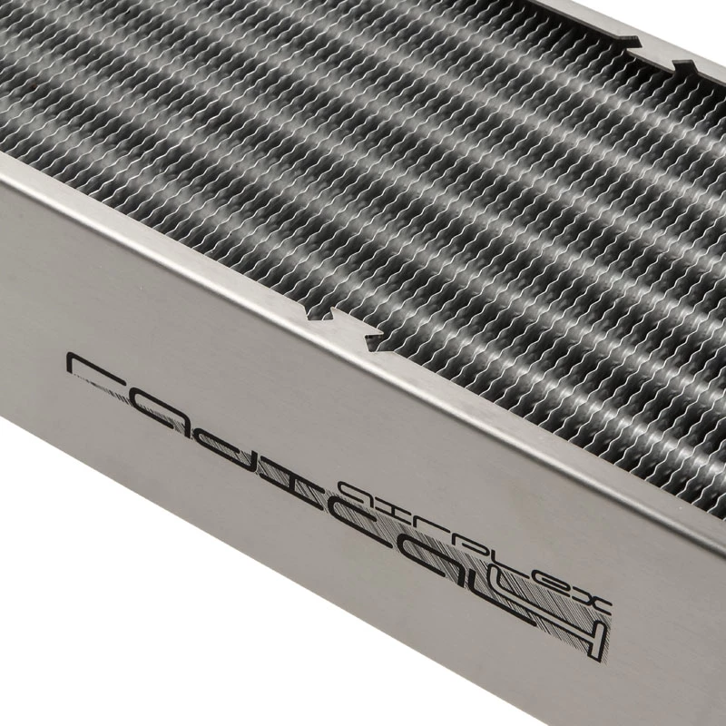 Radiatoriaus blokas Aqua-Computer 33706 — aliuminis / varis / nerūdijantis plienas, 320 × 140 × 73 mm, pilka / sidabrinė