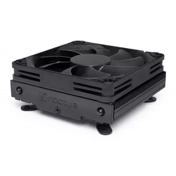 CPU aušintuvas Noctua NH-L9i chromax.Juoda, žemo profilio 92 mm ventiliatorius, LGA1151/LGA115x/AM4 palaikymas, 37 mm aukštis, 95x95 mm radiatorius
