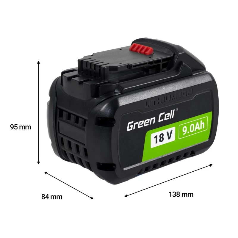 Green Cell akumuliatorius DCB547, skirtas DeWalt XR elektriniams įrankiams 18V 9Ah/FLEXVOLT 54V 3Ah, pakaitalas DCB547 DCB548