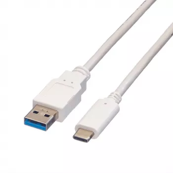 VALUE - USB laidas - USB 3.0 (V) į USB Type C (V) - 5 V - 900 mA - 1 m - balta (11.99.9011)