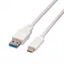 VALUE - USB laidas - USB 3.0 (V) į USB Type C (V) - 5 V - 900 mA - 1 m - balta (11.99.9011)
