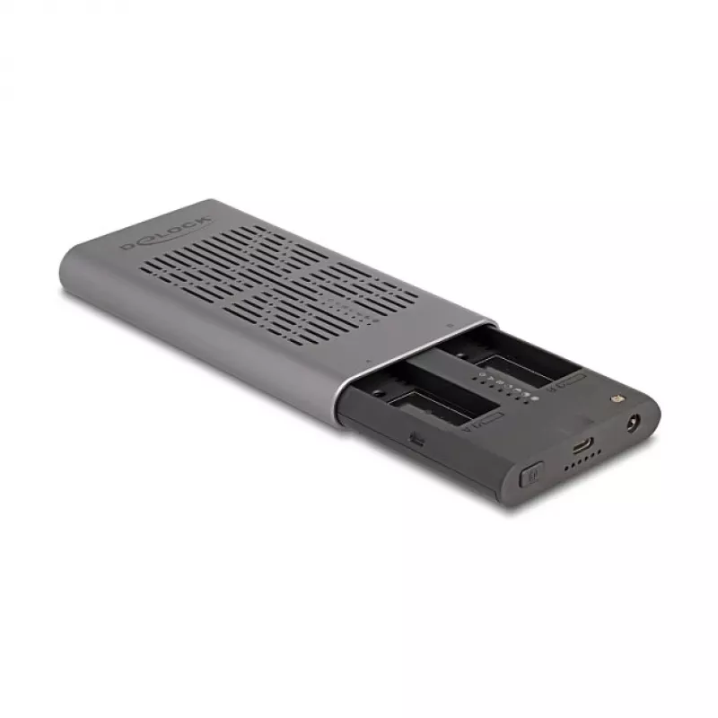 SSD korpusas DeLOCK 42027 pilkas M.2 10 Gbit/s USB Type-C