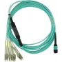 Šviesolaidinis kabelis BlueOptics 106283-7003-BO MTP 4xLC OM4 3 m smėlio spalvos