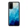 Apsauginis telefono dėklas iKins Samsung Galaxy S20 – mėlyno ežero juoda apdaila