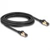 DeLOCK RJ45 tinklo kabelis Cat.6A vyriška–vyriška S/FTP juodas 3 m