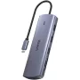 USB-C kelių prievadų adapteris Unitek D1113A — HDMI, VGA, kortelių skaitytuvas, PD 100W