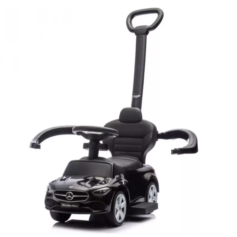 Stumiamas vaikiškas automobiliukas milly mally Mercedes C-Class juodas, modelis 6107