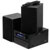 Mini Hi-Fi stereosistema Adler AD 1917 — Bluetooth V5.3, CD/USB/MP3, 2×25W RMS, FM imtuvas, 4 juostų ekvalaizeris, AUX, juoda