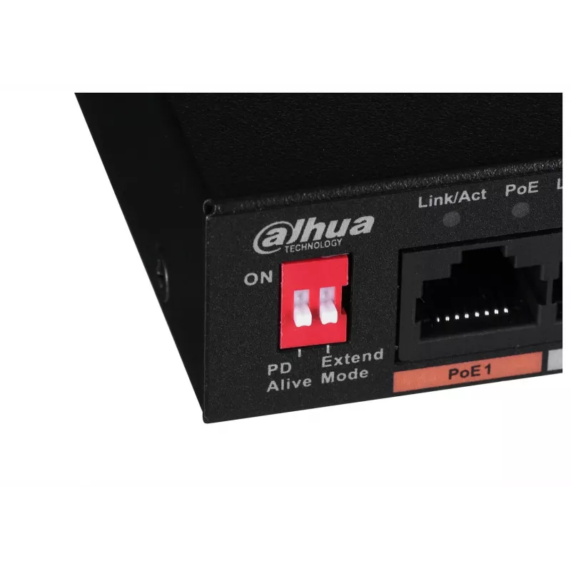 Dahua Technology PFS3006-4ET-60 nevaldomas L2 Fast Ethernet (10/100) Power over Ethernet (PoE) juodas