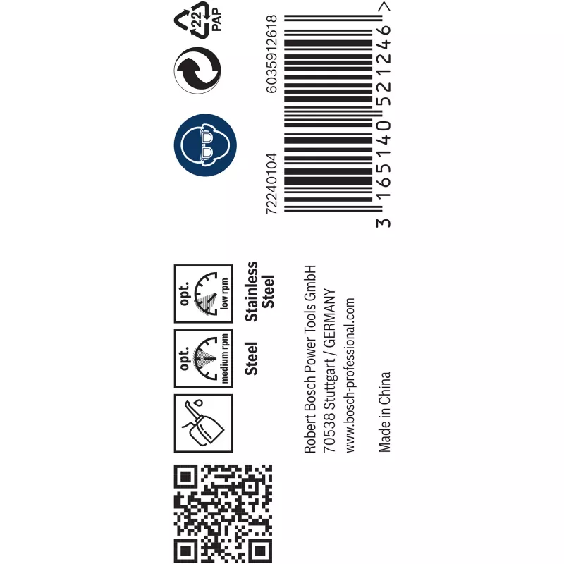 Grąžtų rinkinys Bosch HSS Twist Drill Bits Cobalt, modelis 2608585889