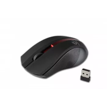 Belaidė optinė pelė Rebeltec GALAXY juoda/raudona sąsaja
