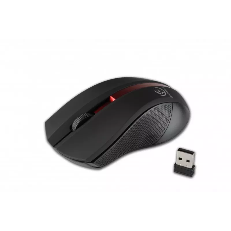Belaidė optinė pelė Rebeltec GALAXY juoda/raudona sąsaja