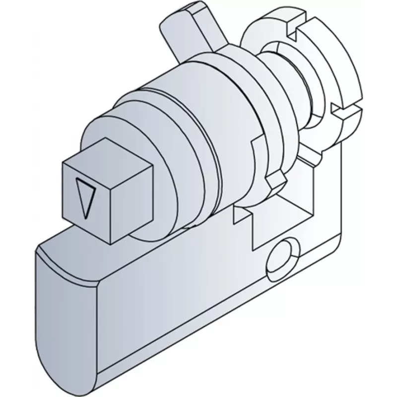 Schroff cilindras 8MM kvadratinis antgalis (27230063)