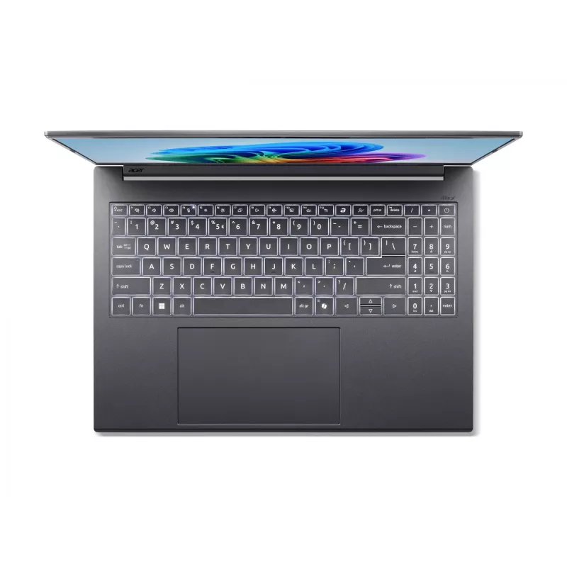 Acer Aspire 16 AI A16-11M - 180° vyrių dizainas - Snapdragon X X1-26-100 - Win 11 Home - Qualcomm Adreno - 16 GB RAM - 512 GB SSD NVMe, QLC - 40,6 cm (16 colių)