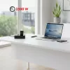 Kištukinis lizdas MACLEAN MCE388 B — 2 kintamosios srovės lizdai, 3×USB A, 110–120V 50/60Hz, 2500W, 3 m laidas, juodas