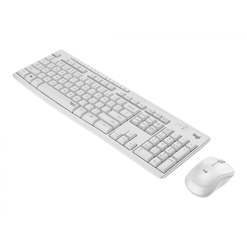 Logitech MK295 Silent - klaviatūros ir pelės rinkinys - belaidis - 2,4 GHz - itališka - balkšva