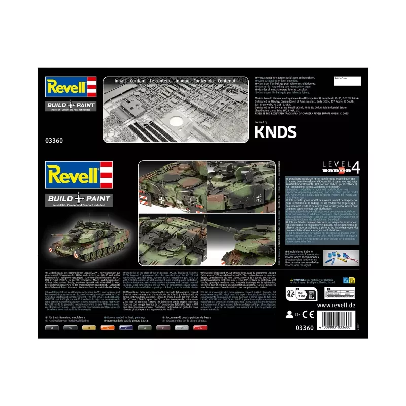 Plastikinis modelis REVELL Leopard 2A7A1 karinio tanko rinkinys (mastelis nenurodytas)