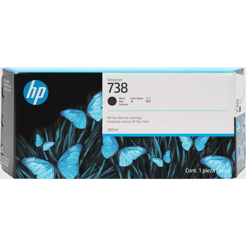 HP 738 300-ml juoda DesignJet rašalo kasetė