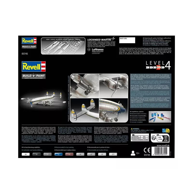 Plastikinis modelio rinkinys REVELL Lockheed L.1049G Super Constellation Lufthansa livery