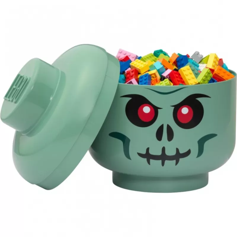 LEGO Storage Head Skeleton, laikymo dėžė juoda/raudona, didelė