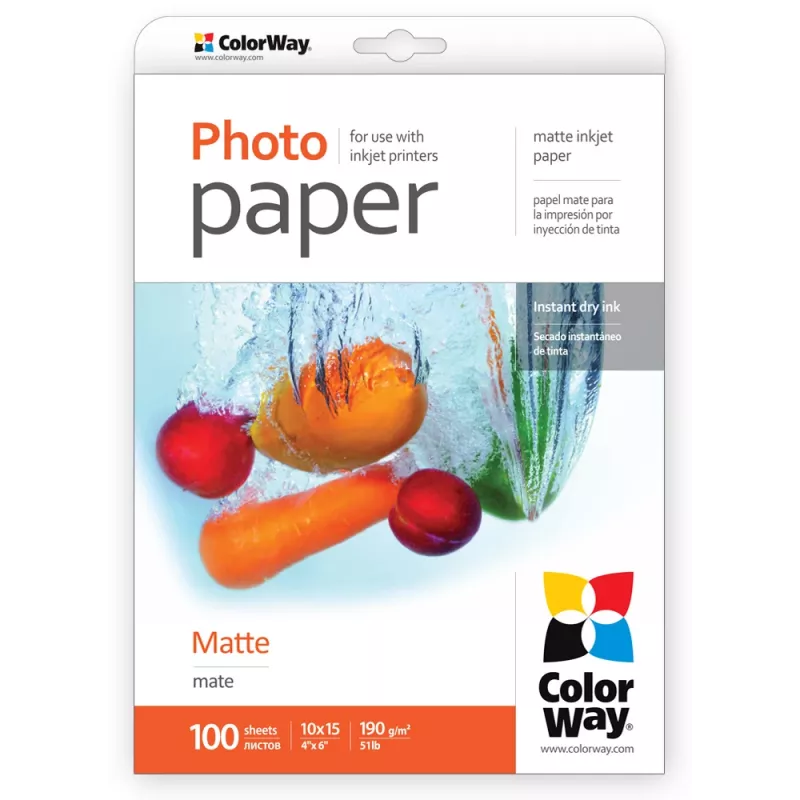 ColorWay - fotopopierius - matinis - 100 lapų -