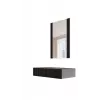 Tualetinis staliukas su veidrodžiu cama meble PAFOS 80×41,6×100 cm, MDF korpusas, 1 stalčius, matinė juoda