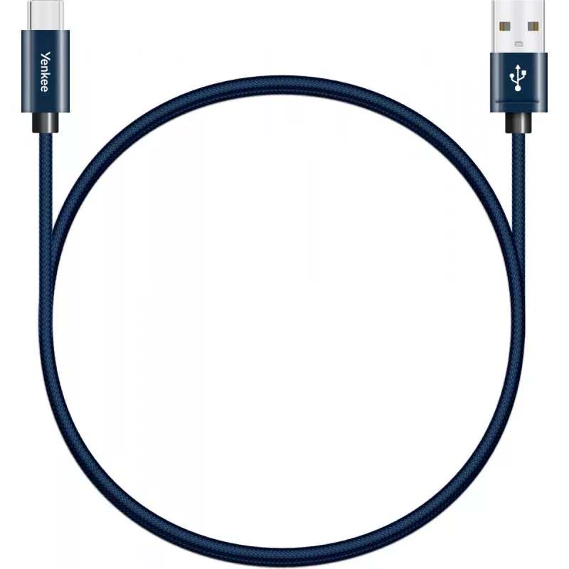 kabelis YENKEE YCU 301 BE USB a 2.0/USB C 1m Fialov