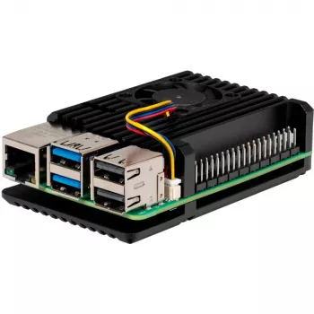 Joy-IT Armor Case BLOCK ACTIVE SBC-Enclosure, tinkamas kūrimo rinkiniams Raspberry Pi (RB-AlucaseP5-07FAN)