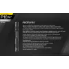 Taktinis žibintuvėlis Nitecore P10 V2 — 1000 lm, IP68 atsparus vandeniui, smūgiams, 95 g, suderinamas su 18650/CR123