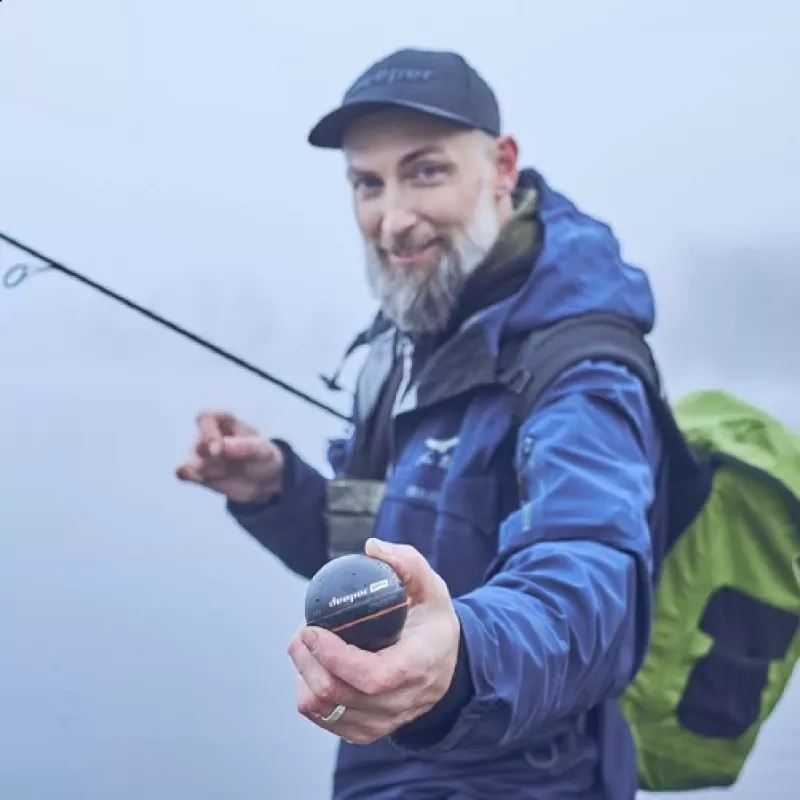 Nešiojamasis žuvų ieškiklis Deeper Smart Sonar PRO+ 2, sonaras 675 kHz, 100 m veikimo nuotolis, 65×65×65 mm, Li‑Ion 950 mAh