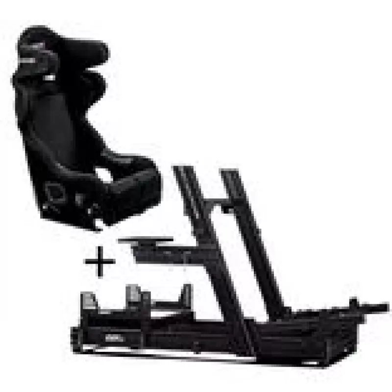 Next Level Racing GTElite aliumininis simuliatoriaus kokpitas - vairo plokštės versija + O-Rouge C2 Cold Fusion simracing sėdynė